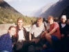 W drodze na Elbrus, od lewej Andrea Kretzer-Mossner i Martin Kuehnl, Piotr Słomski, Bartek Wróblewski, NN, 24 VIII 1998