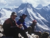 Na szczycie Wia-Tau, od lewej Martin Kuehnl, prawd. Oleg i Tanja, 21 VIII 1998