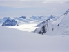 Widok z drogi powrotnej na lodowiec Kahiltna, 15 VI 2008