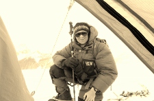 Ralf Dieter, obóz pierwszy na Przełęczy Północnej, 7 V 2012, fot. Bartlomiej Wroblewski